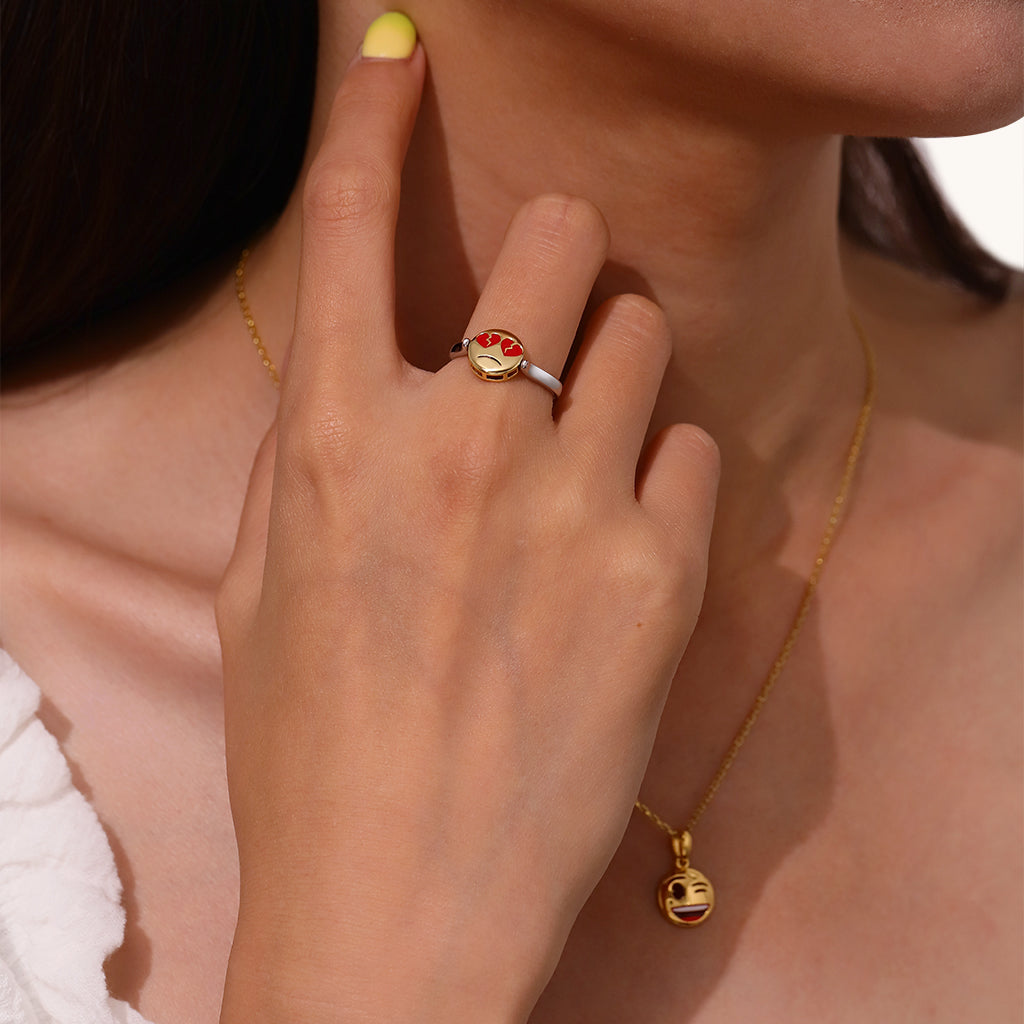 Gnoce emoji Smiling Face Reversible to Sad Face Ring_6