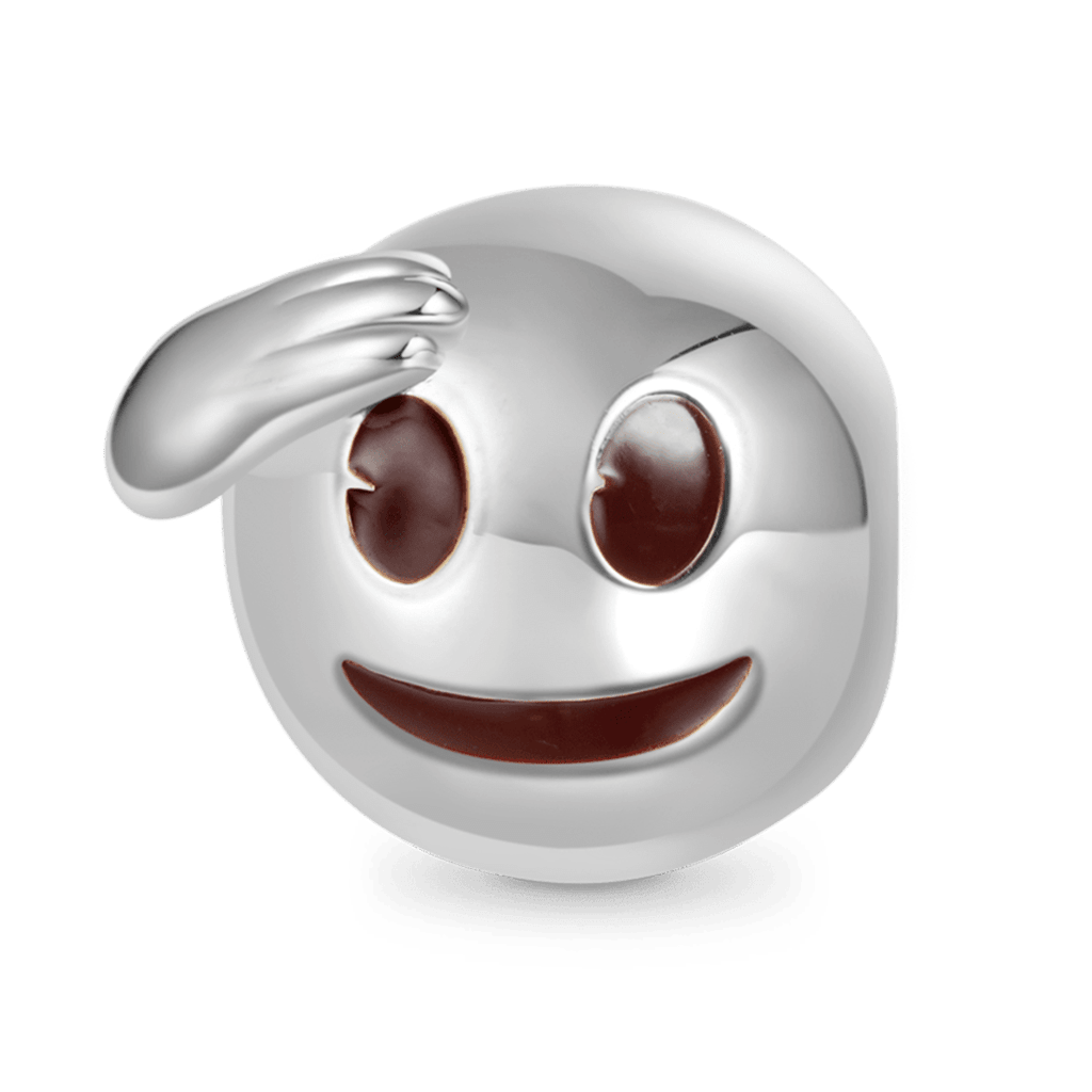 Gnoce emoji Salute Face Charm_2