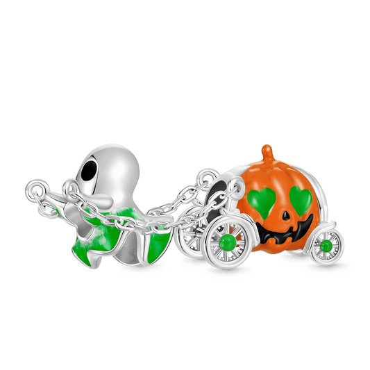 Gnoce Halloween Spooky Ghost Pumpkin Carriage Charm_1