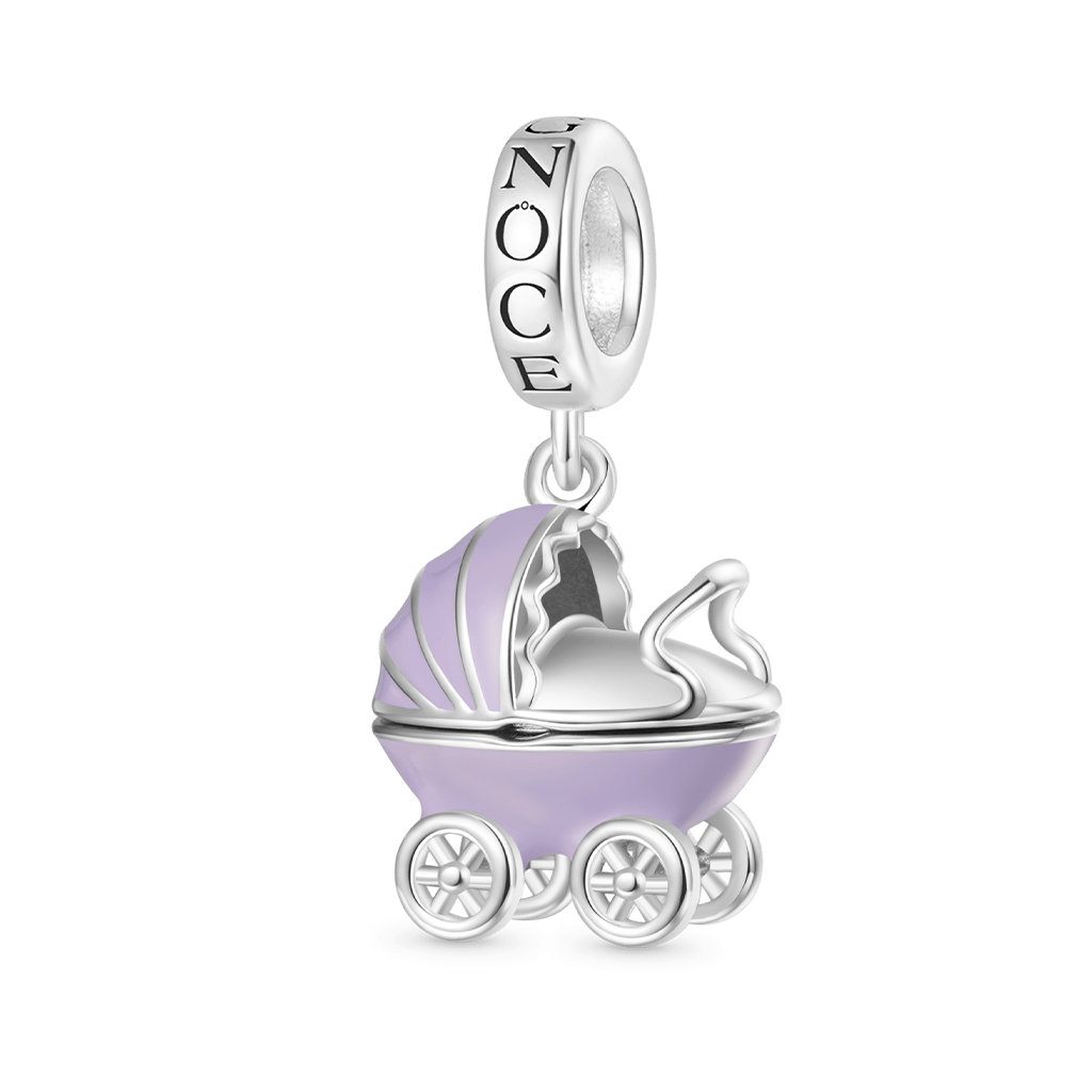 Gnoce Baby Boy and Girl Openable Stroller Pendant Dangle Charm_3
