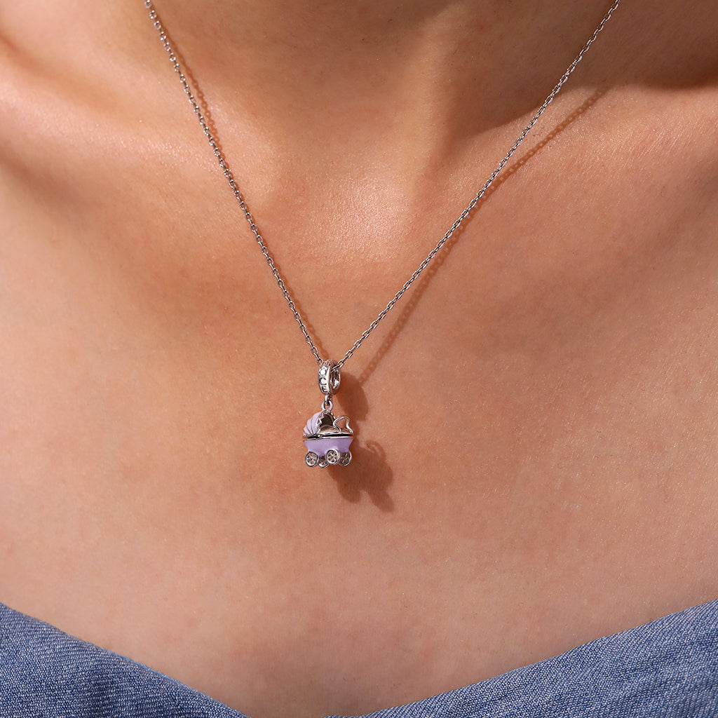 Gnoce Baby Boy and Girl Openable Stroller Pendant Dangle Charm_6