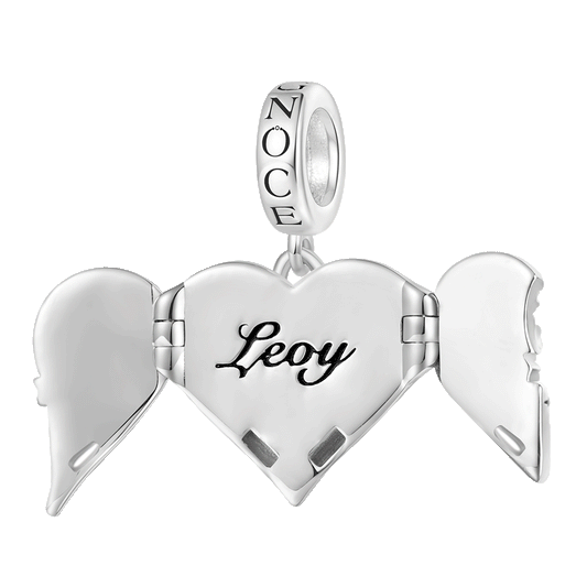 Gnoce Openable Heart Wings Engravable Pendant Dangle Charm_1