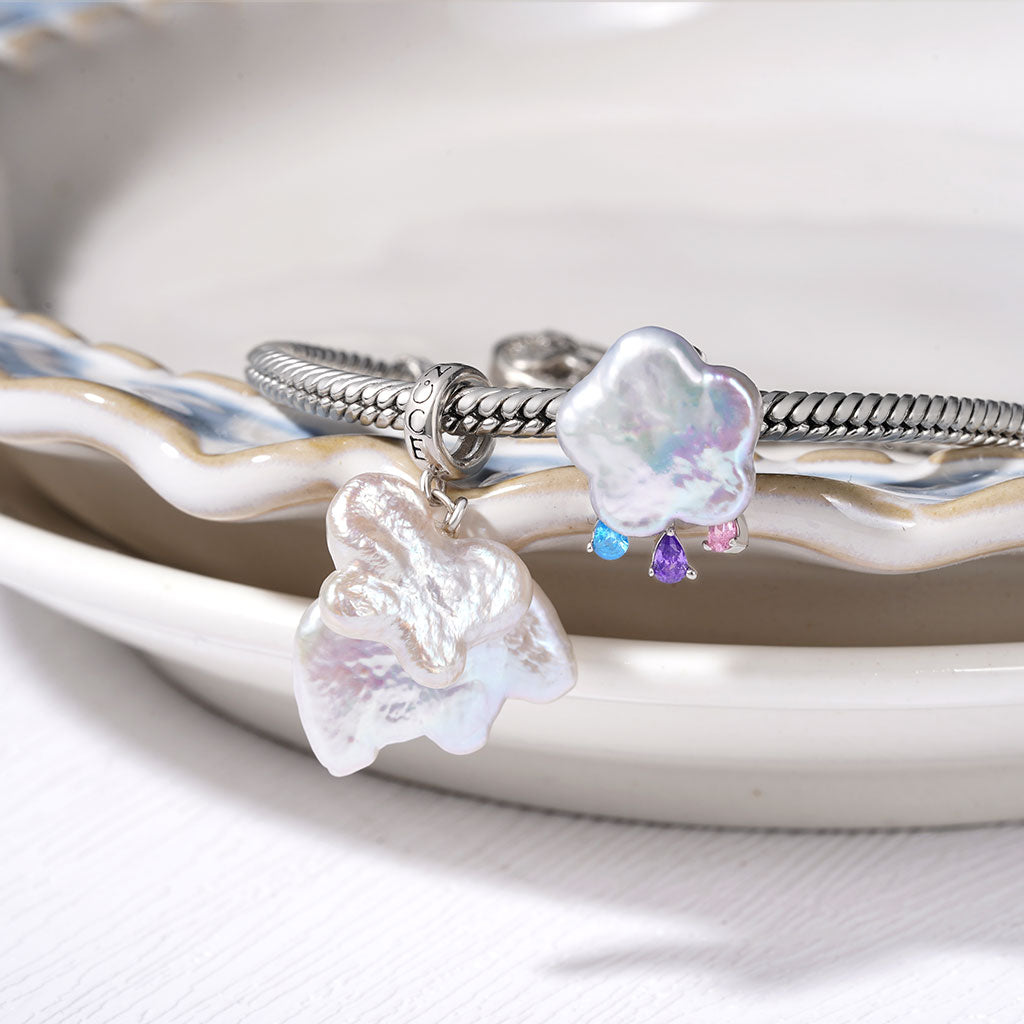 Gnoce Natural Butterfly Small Animal Pearls Pendant Dangle Charm_4