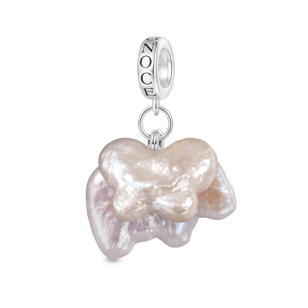 Gnoce Natural Butterfly Small Animal Pearls Pendant Dangle Charm_2