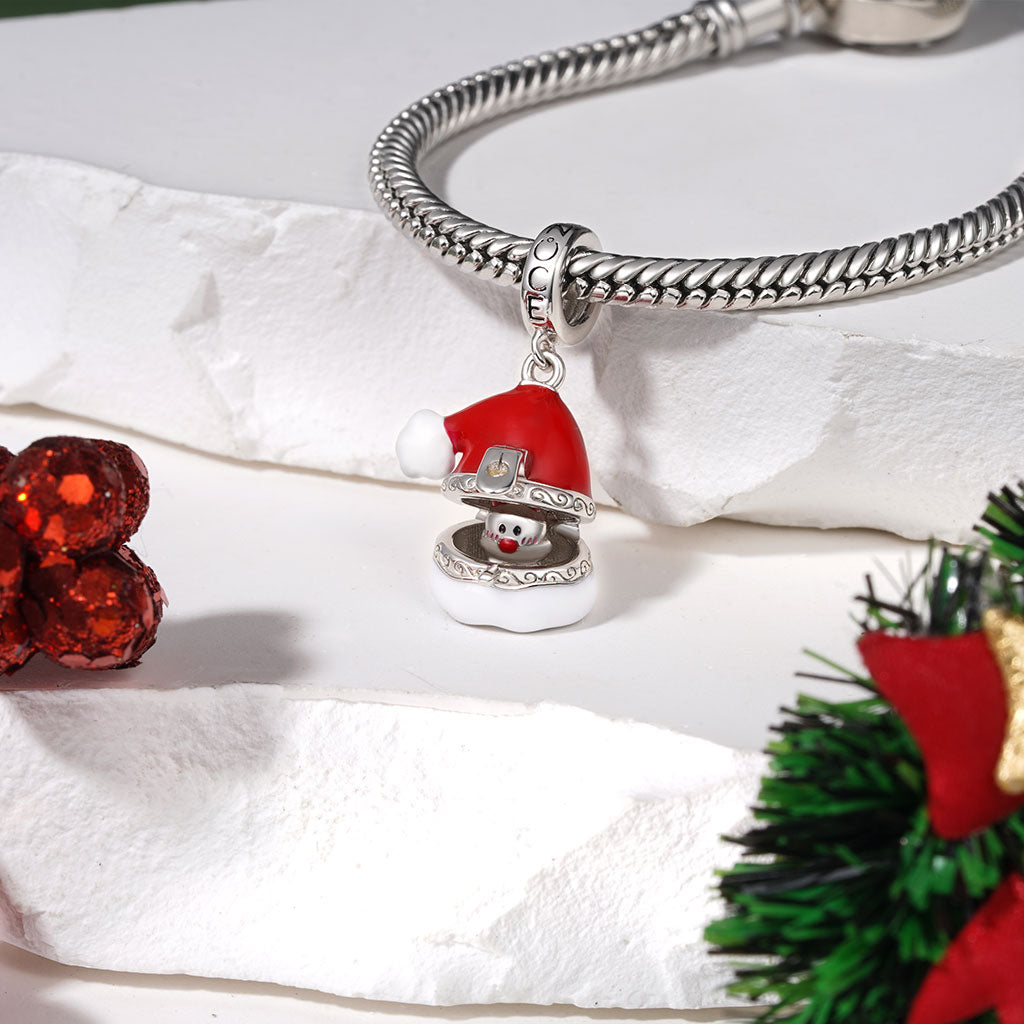 Gnoce Openable Santa Hat Elk Pendant Dangle Charm_4