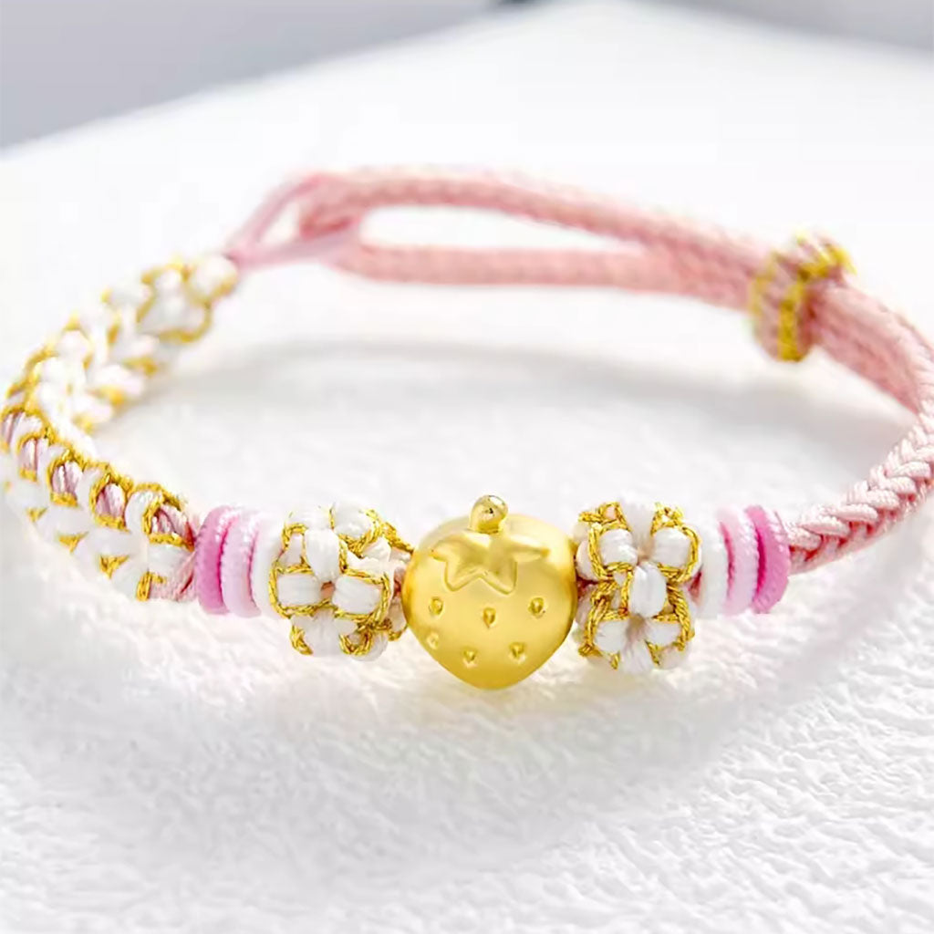 Gnoce Gold Little Strawberry Charm_3