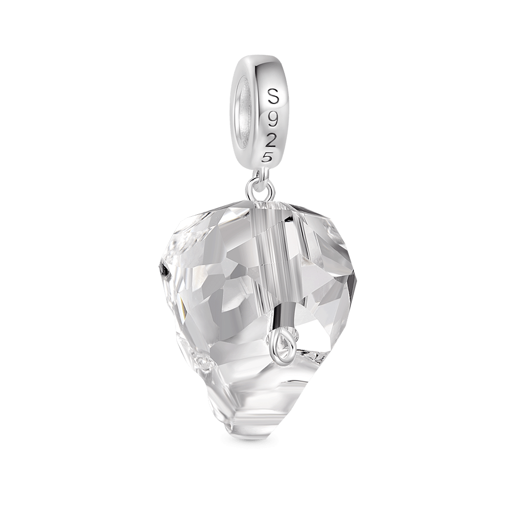 Gnoce Halloween Crystal Skull Pendant Dangle Charm_2