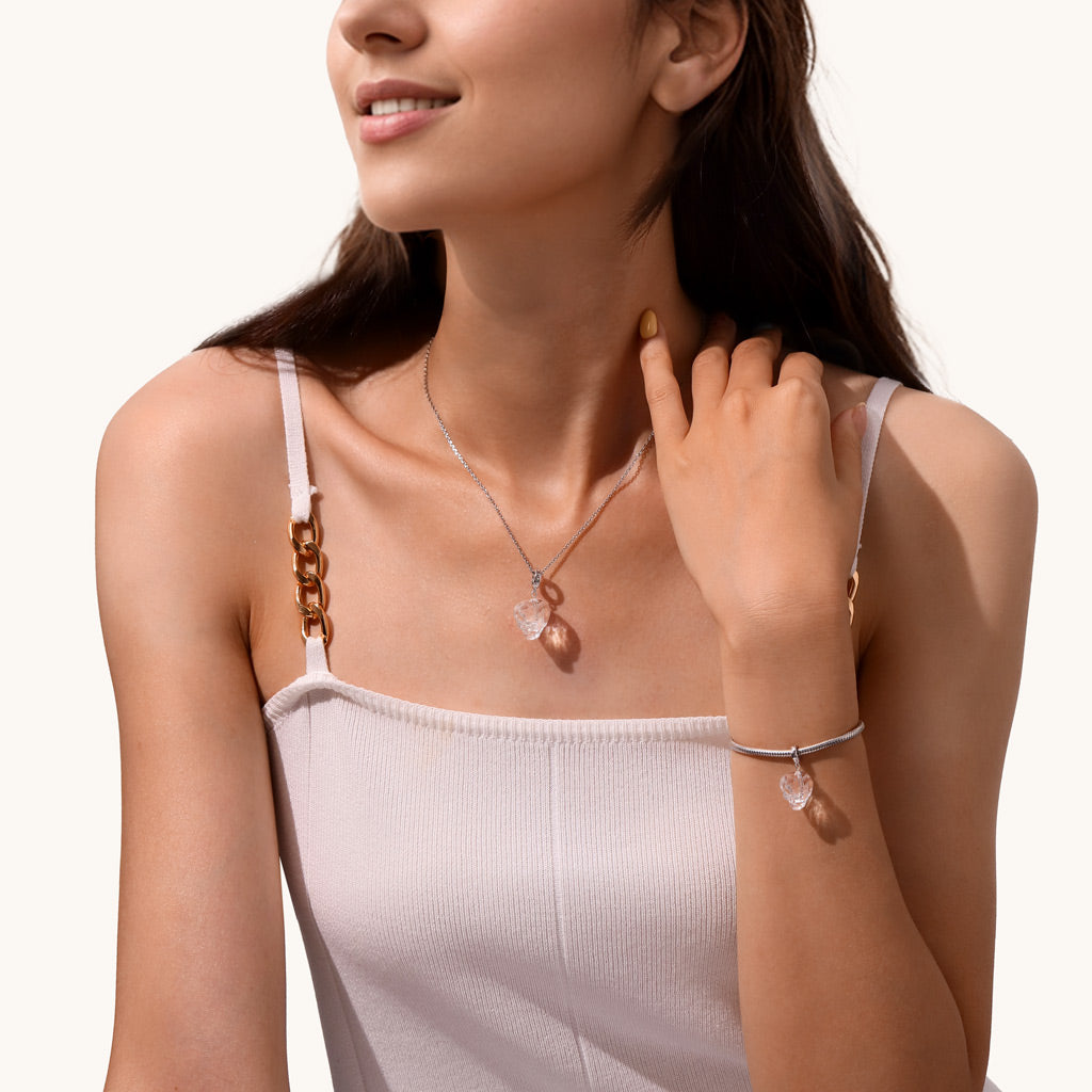 Gnoce Halloween Crystal Skull Pendant Dangle Charm_4