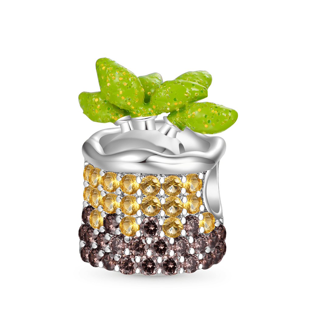Gnoce Cute Elf Potted Plant Double-layer Charm_2