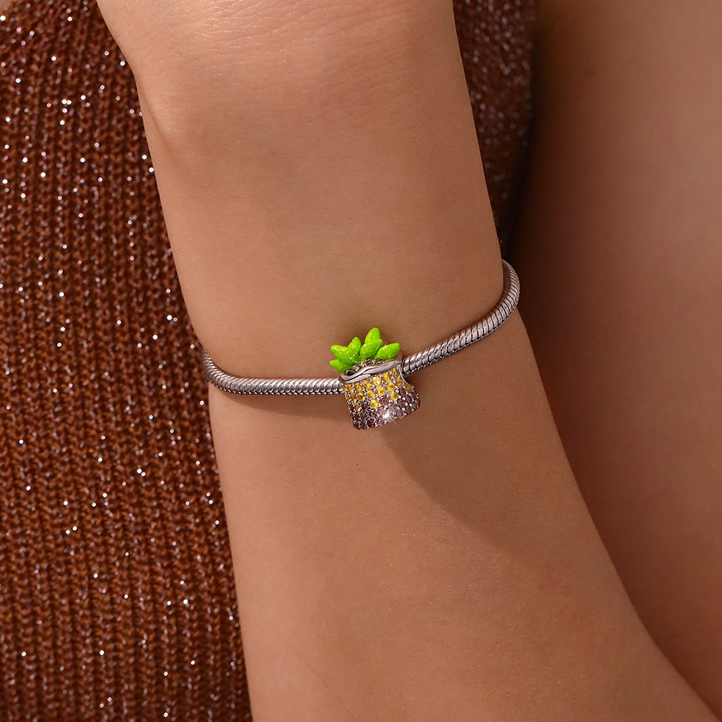 Gnoce Cute Elf Potted Plant Double-layer Charm_7