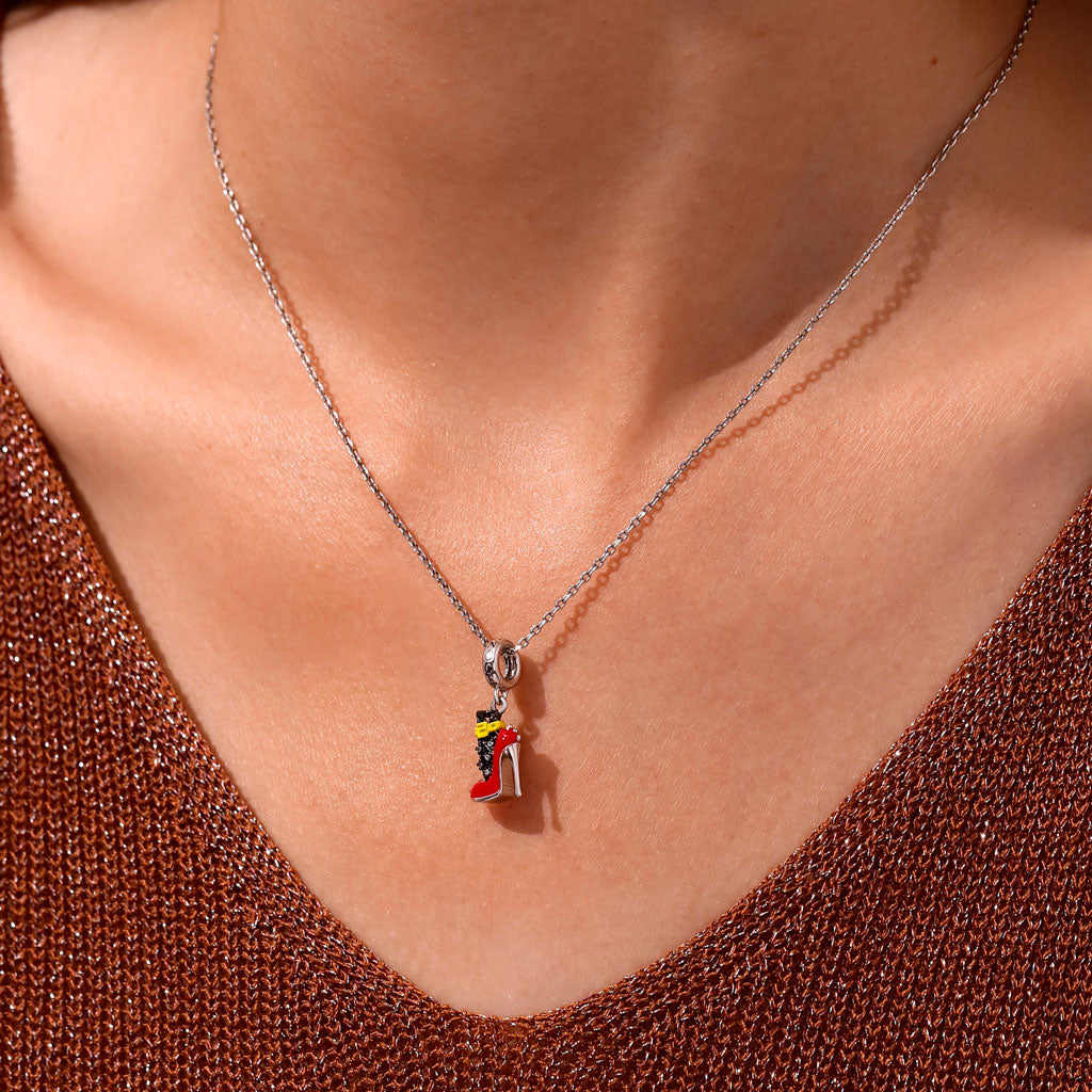 Gnoce Fishnet High Heel Pendant Dangle Charm_5