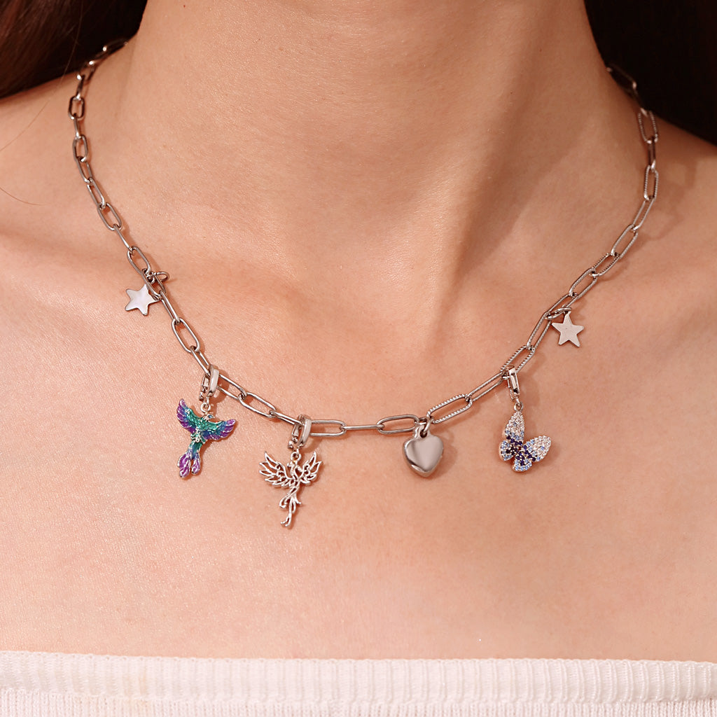 Gnoce Shiny Blue Butterfly Clasp Clusters Charm_5