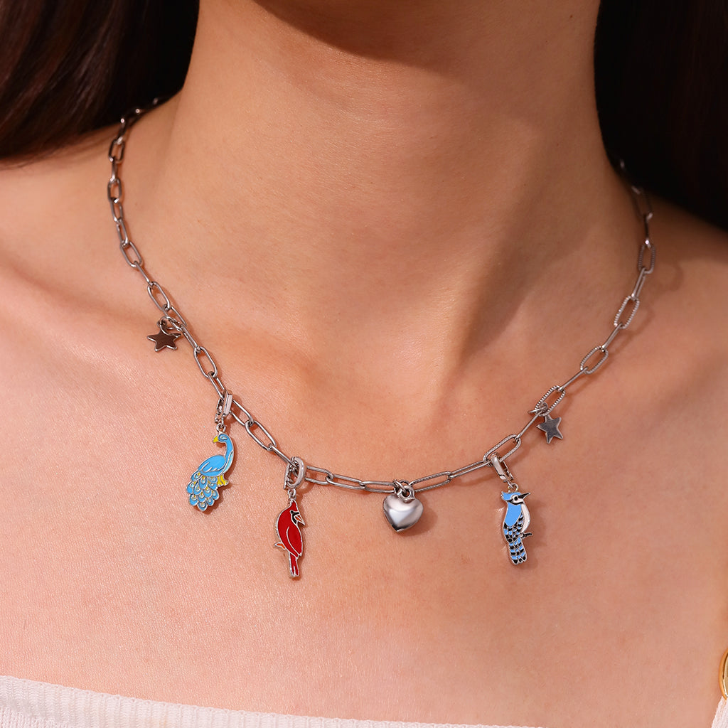 Gnoce Blue Black Jay Clasp Clusters Charm_5