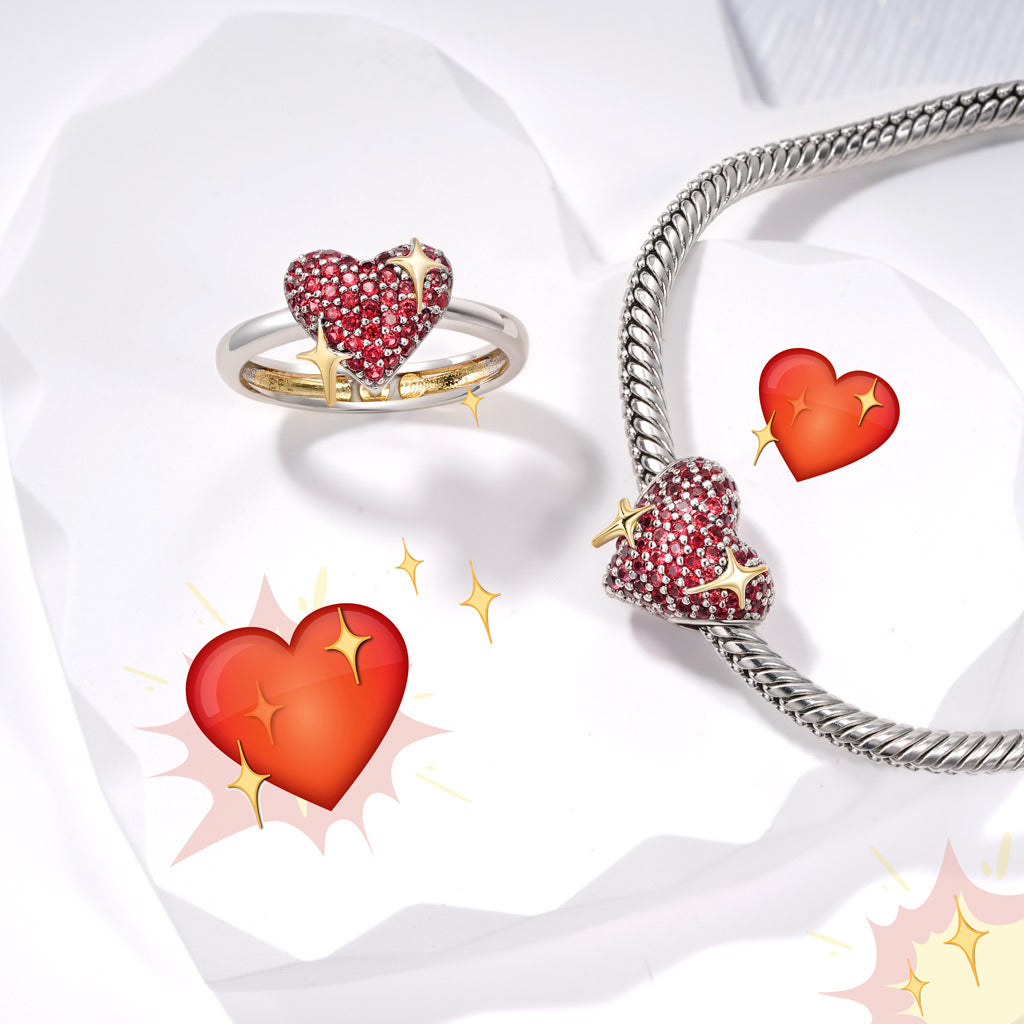Gnoce emoji Sparking Heart Charm_3