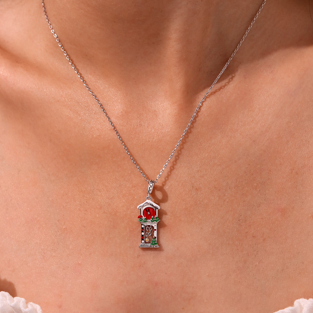 Gnoce Christmas Pendulum Clock Pendant Dangle Charm_5