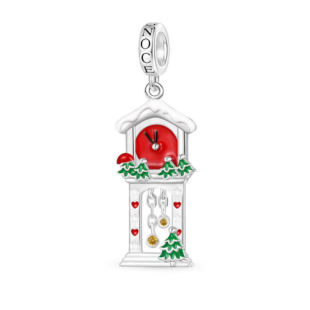 Gnoce Christmas Pendulum Clock Pendant Dangle Charm_1