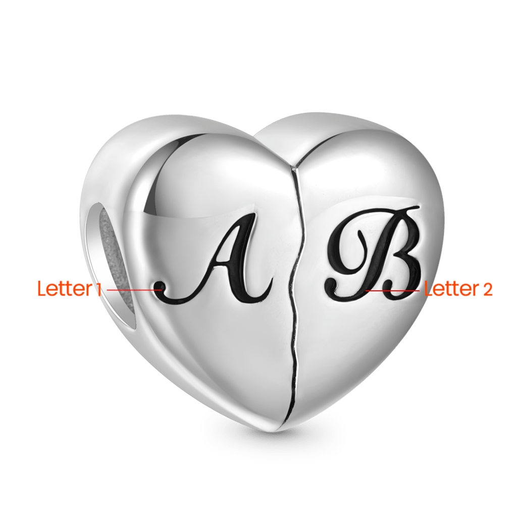 Gnoce Trapezoid Birthstone Engravable Stitched Heart Charm_2