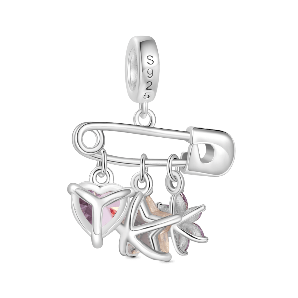 Gnoce Girl Power Pin Pendant Dangle Charm_2