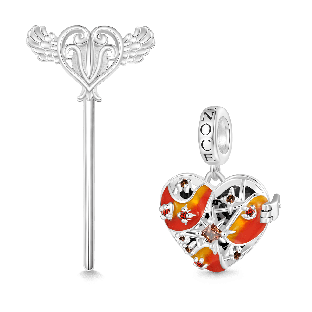 Gnoce Heart Solar System Wireless LED Glow Mars Pendant Dangle Charm_2