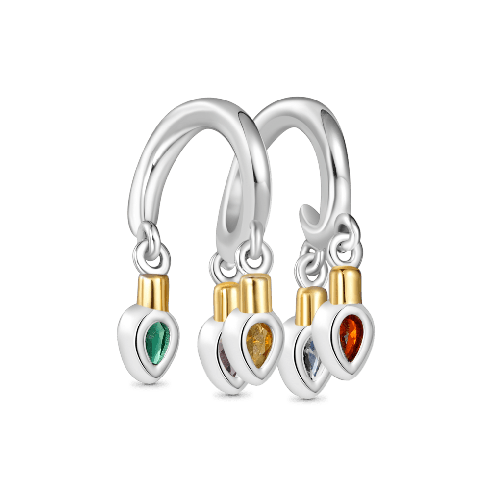 Gnoce Christmas Candle Pear Birthstone Lights Charm_3