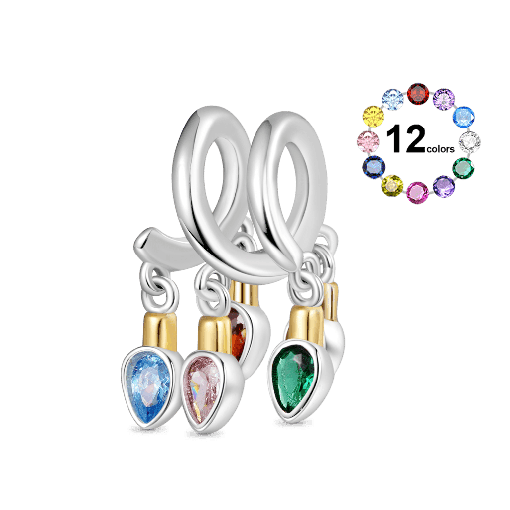 Gnoce Christmas Candle Pear Birthstone Lights Charm_1