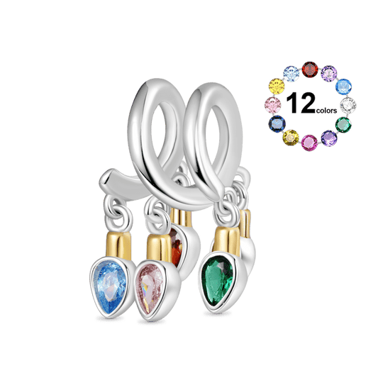 Gnoce Christmas Candle Pear Birthstone Lights Charm_1