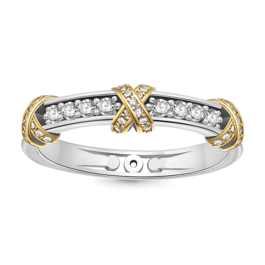 Gnoce Brilliant X Platinum Diamond Band Ring_1