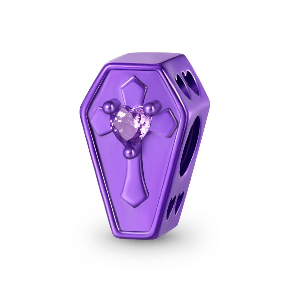 Gnoce Halloween Candy Purple Coffin Charm_1
