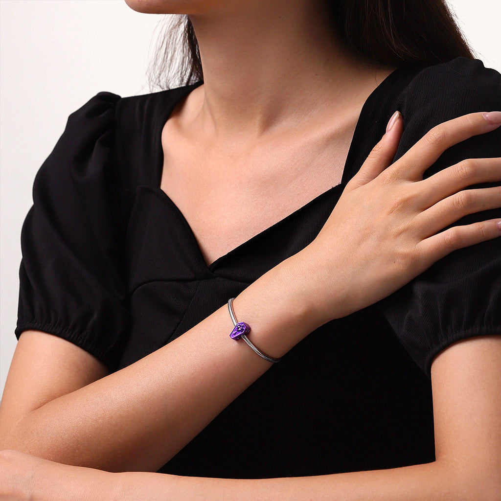 Gnoce Halloween Candy Purple Coffin Charm_4