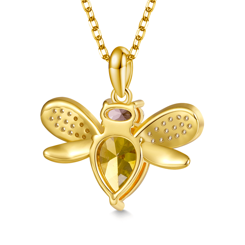 Gnoce 18K Gold Plated Bee Necklace_2
