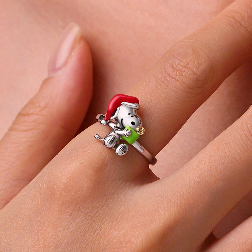 Gnoce Peanuts Christmas Snoopy Ring_6