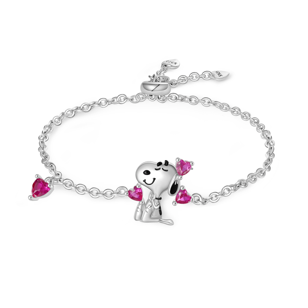 Gnoce Peanuts Snoopy Love Heart Adjustable Bracelet_1