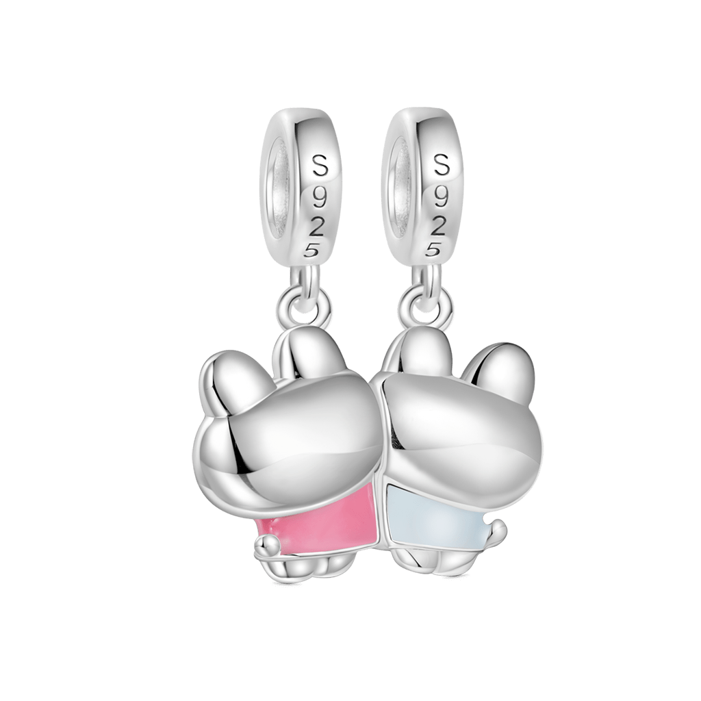 Gnoce Happyyu Bunny-Gumi & Her friend Double Pendant Dangle Charm_2