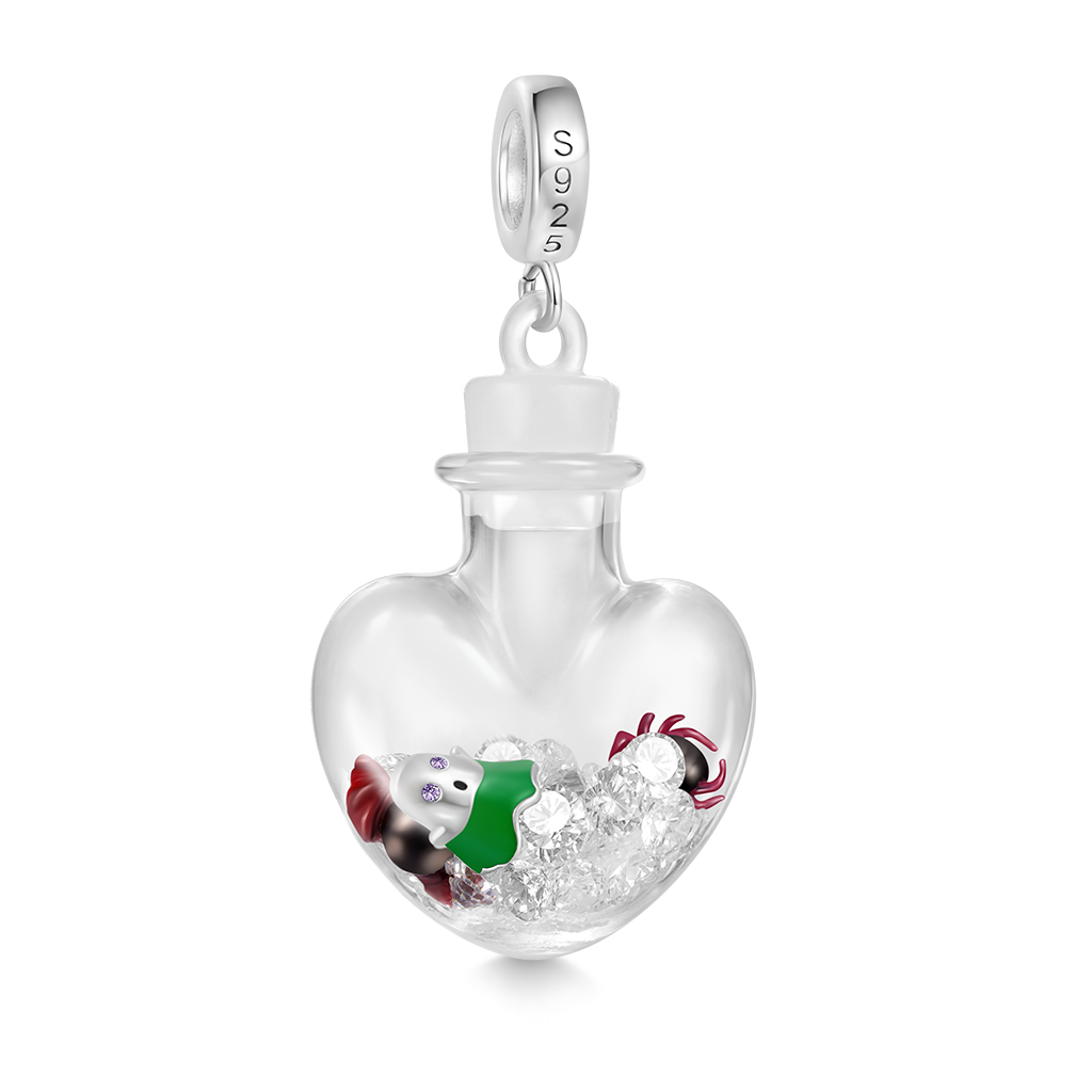 Gnoce Halloween Quicksand Love Bottle Pendant Dangle Charm_2