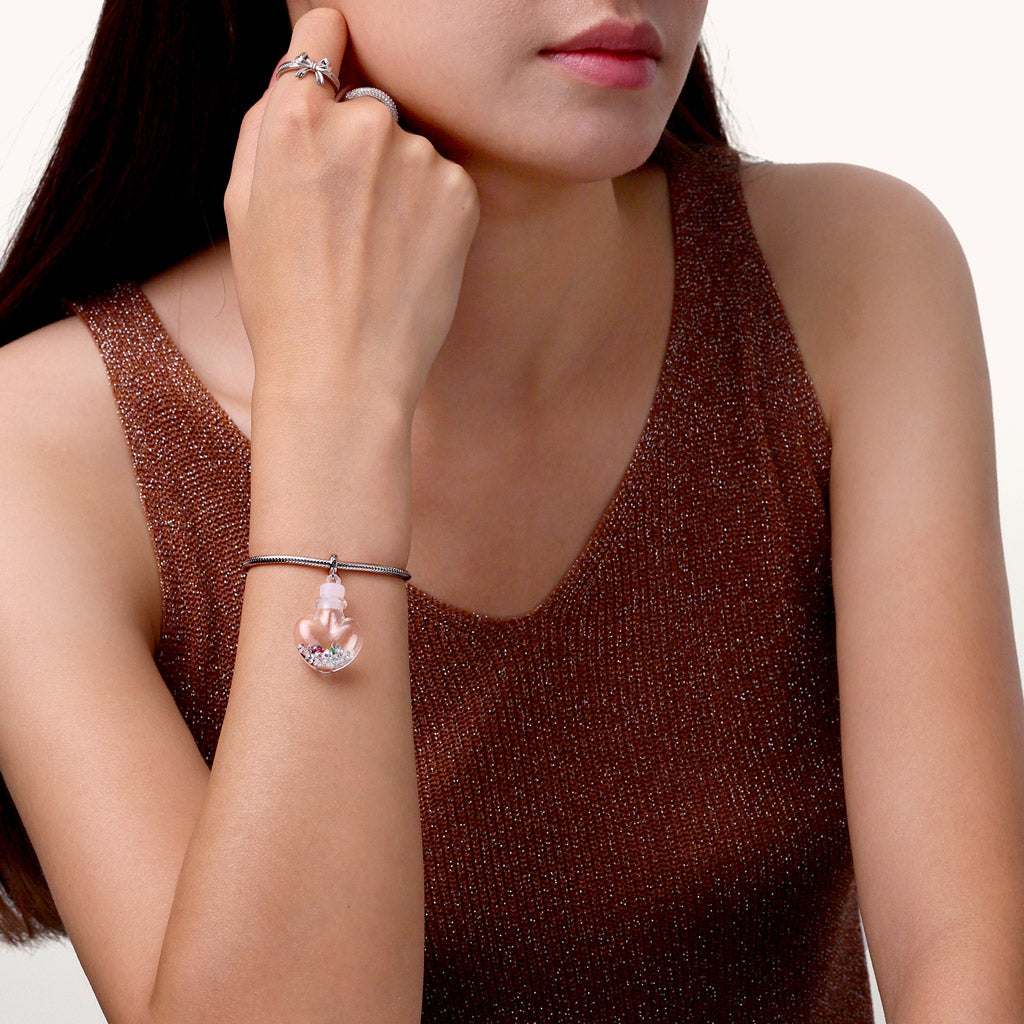 Gnoce Halloween Quicksand Love Bottle Pendant Dangle Charm_5