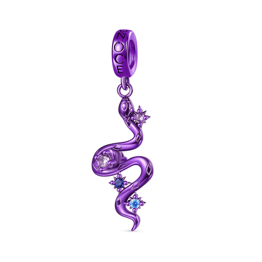 Gnoce Purple Candy Snake Zodiac Pendant Dangle Charm_1