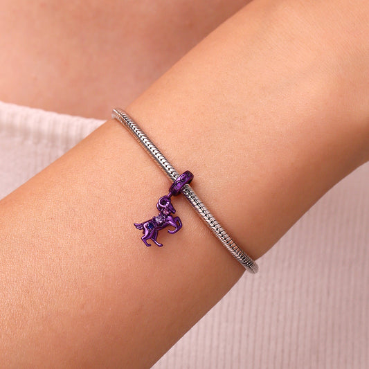 Gnoce Purple Candy Sheep Zodiac Pendant Dangle Charm_6