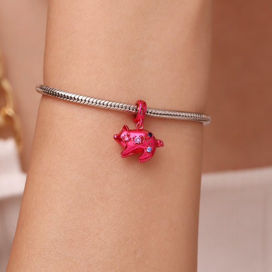 Gnoce Pink Candy Boar Zodiac Pendant Dangle Charm_6