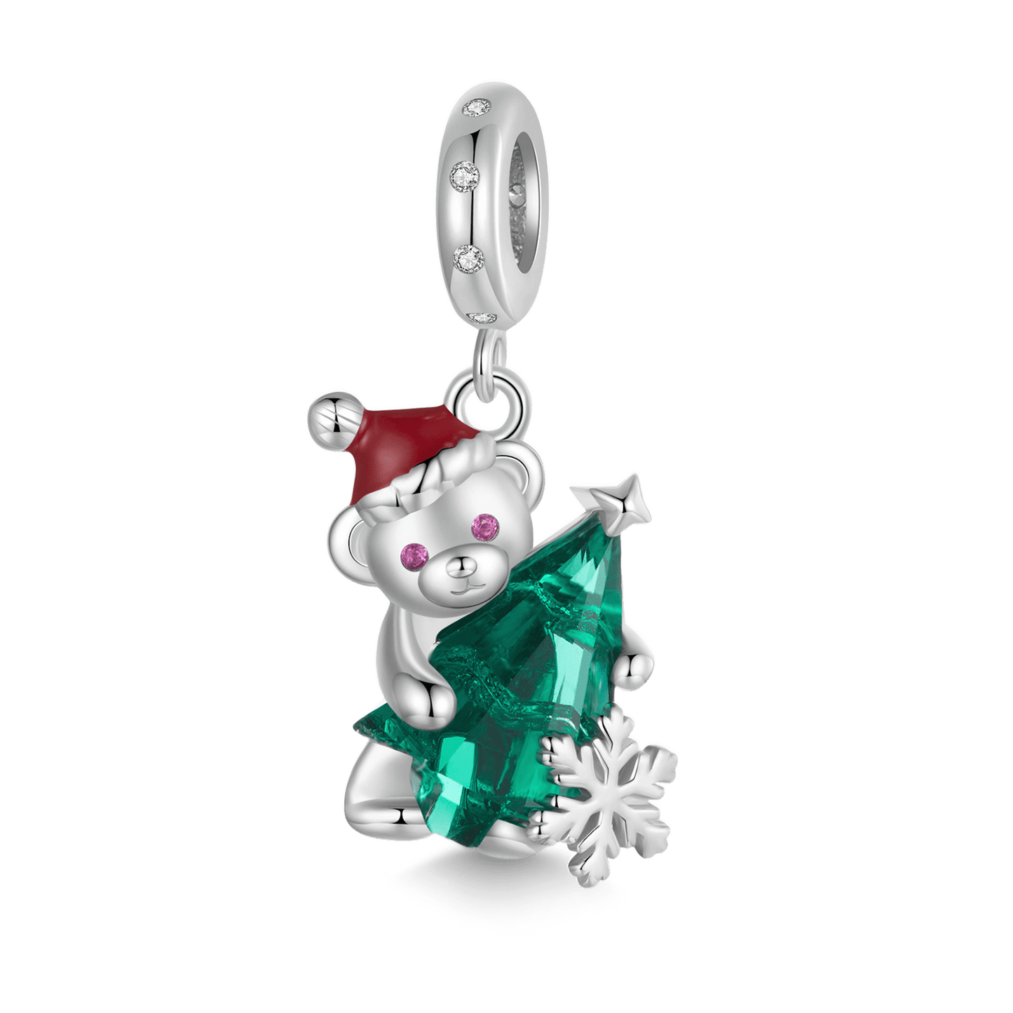 Gnoce Christmas Tree Bear Pendant Dangle Charm_1