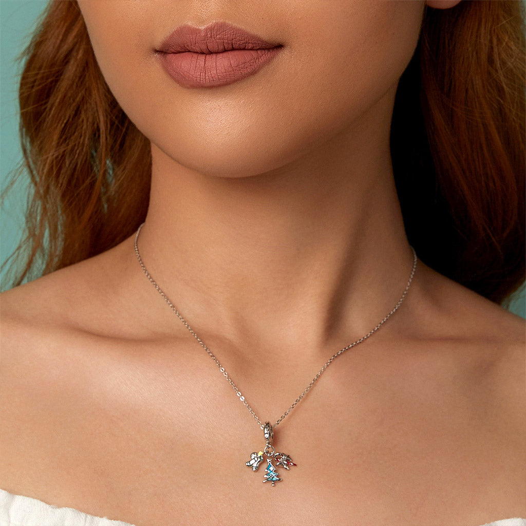 Gnoce Christmas Tree & Candy & Gingerbread Man Triple Pendant Dangle Charm_5