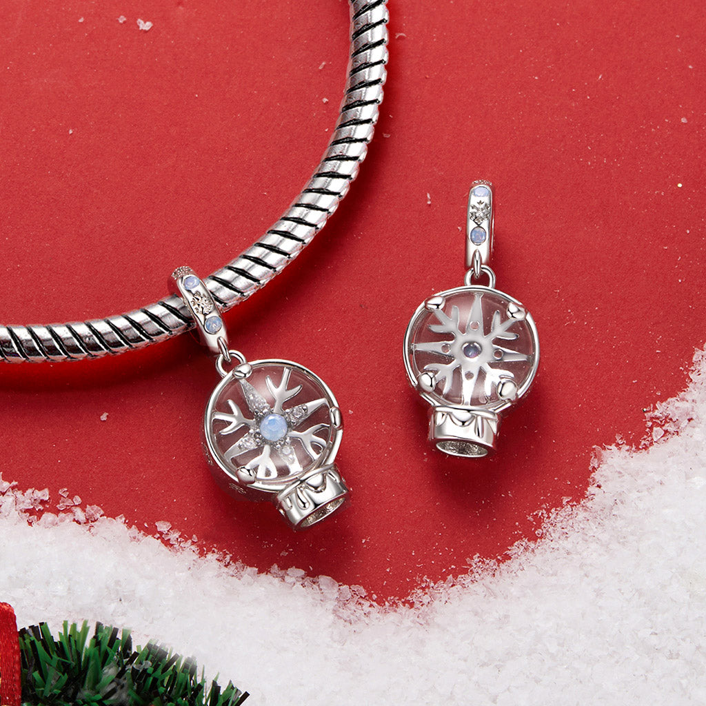 Gnoce Christmas Snowflakes Crystal Ball Pendant Dangle Charm_2