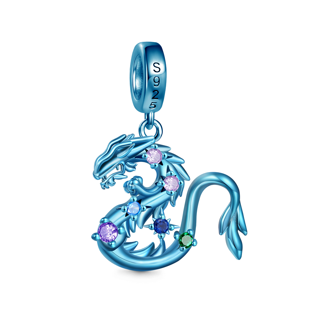 Gnoce Blue Candy Dragon Zodiac Pendant Dangle Charm_2