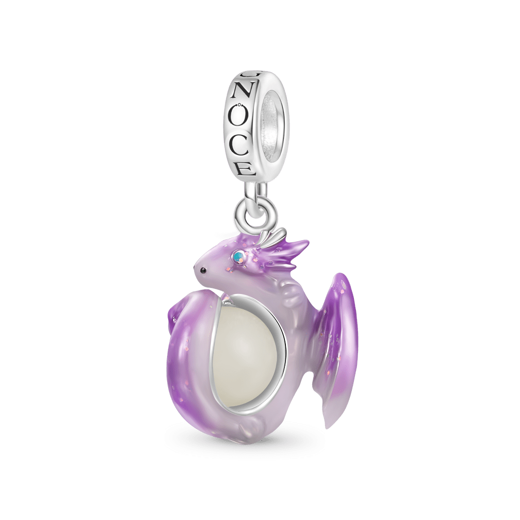 Gnoce Fantasy Forest Purple Dragon Glow-in-the-Dark Pendant Dangle Charm_2