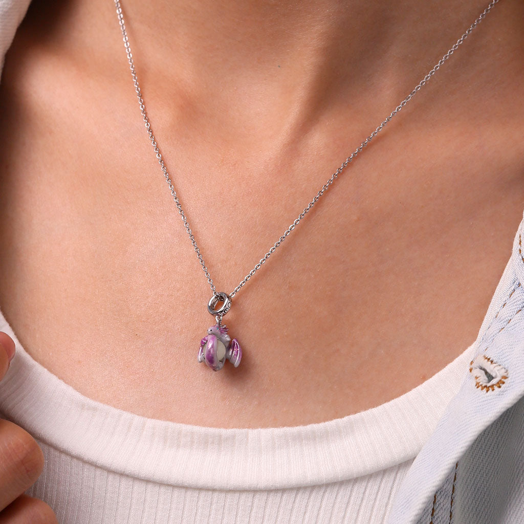 Gnoce Fantasy Forest Purple Dragon Glow-in-the-Dark Pendant Dangle Charm_6