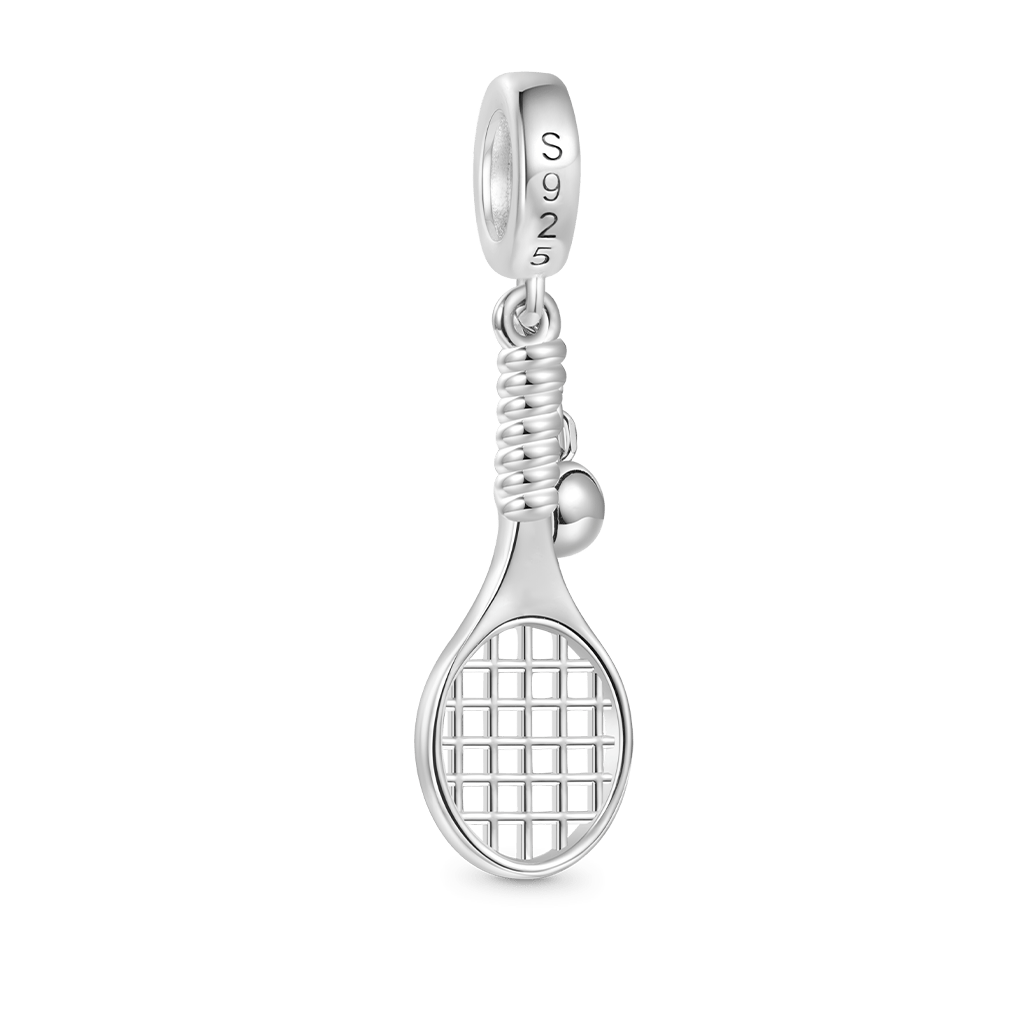 Gnoce Sports Tennis Racket and Ball Pendant Dangle Charm_2