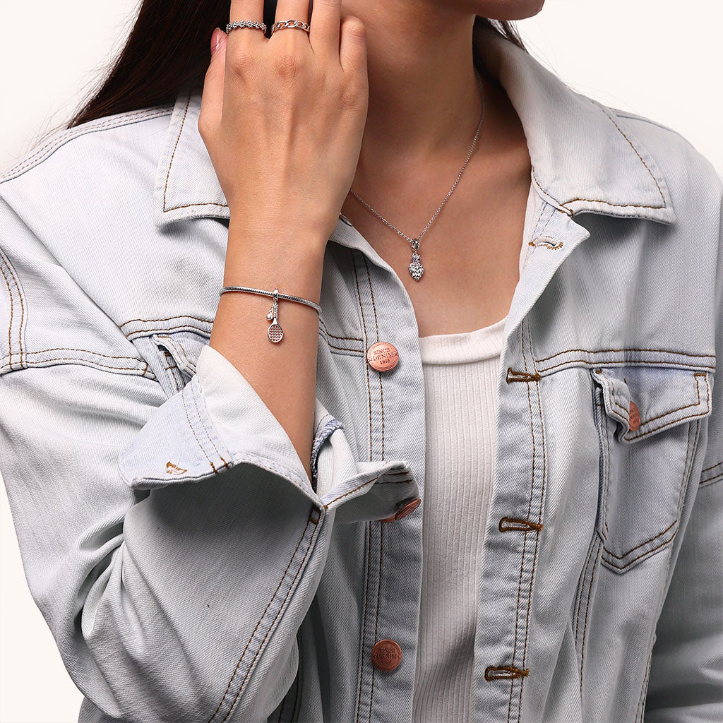 Gnoce Sports Tennis Racket and Ball Pendant Dangle Charm_4