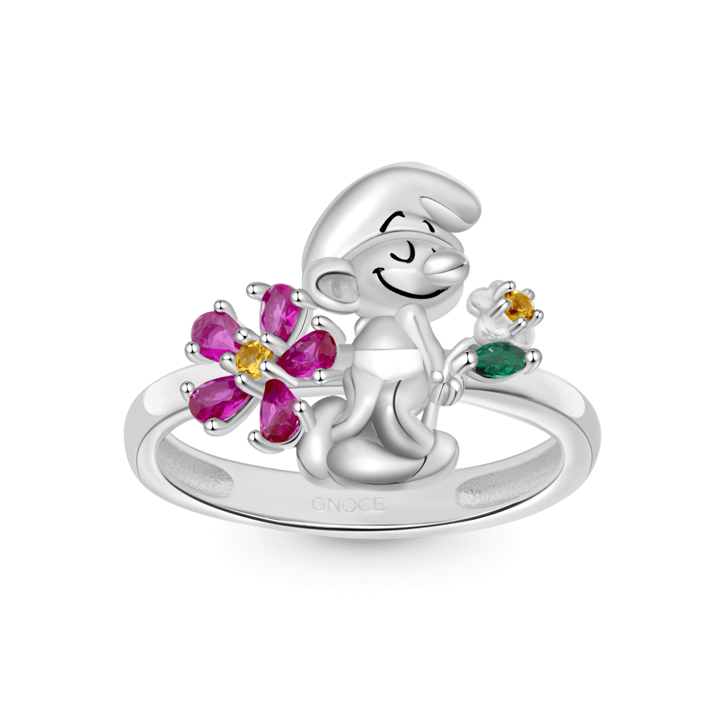 Gnoce Sparkly Bouquet Smurf Ring_1