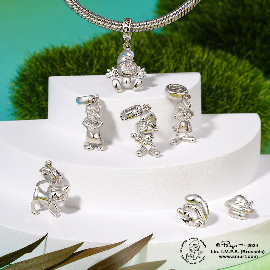 Gnoce Brainy Smurf Pendant Dangle Charm_3