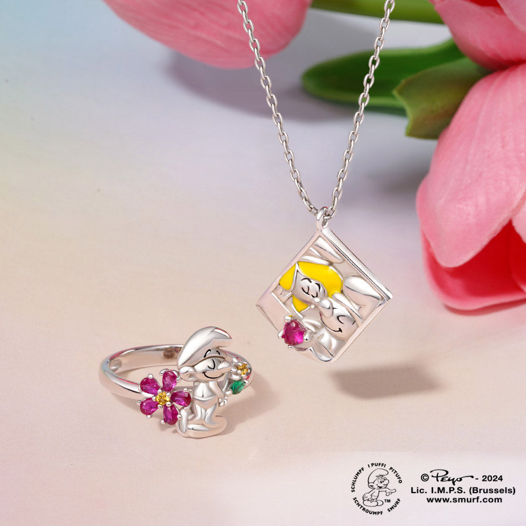 Gnoce Engravable Love Smurfs Necklace_4