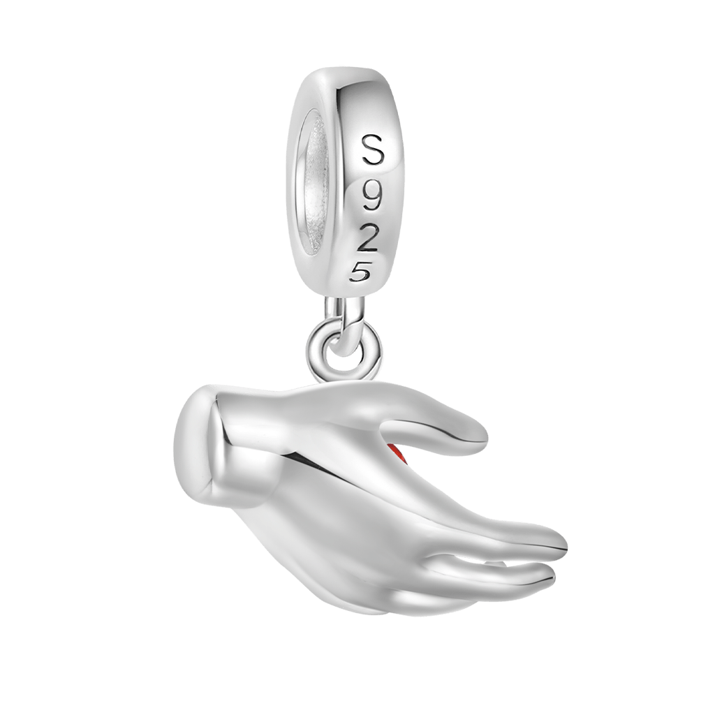 Gnoce Halloween Skull Handshake Combination Double Pendant Dangle Charm_3